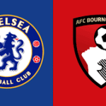 Logo Chelsea FC dan AFC Bournemouth berdampingan untuk menggambarkan pertandingan Liga Inggris