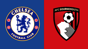 Logo Chelsea FC dan AFC Bournemouth berdampingan untuk menggambarkan pertandingan Liga Inggris