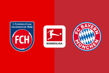 Logo 1. FC Heidenheim 1846 vs FC Bayern Munich dalam pertandingan Bundesliga Jerman