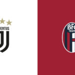 Logo Juventus dan Bologna FC 1909 menjelang pertandingan Serie A Italia