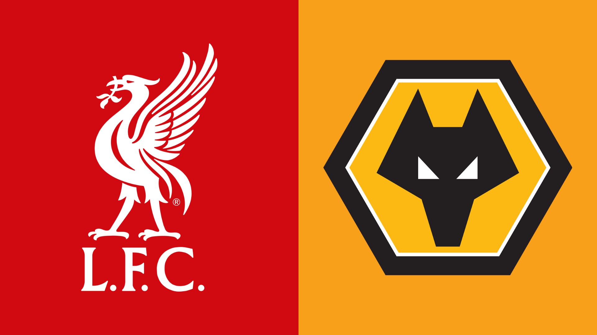Logo Liverpool dan Wolverhampton Wanderers dalam laga Liverpool vs Wolves di Premier League
