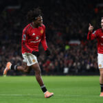 Pemain Manchester United merayakan gol saat menghadapi Newcastle United di pertandingan Liga Inggris