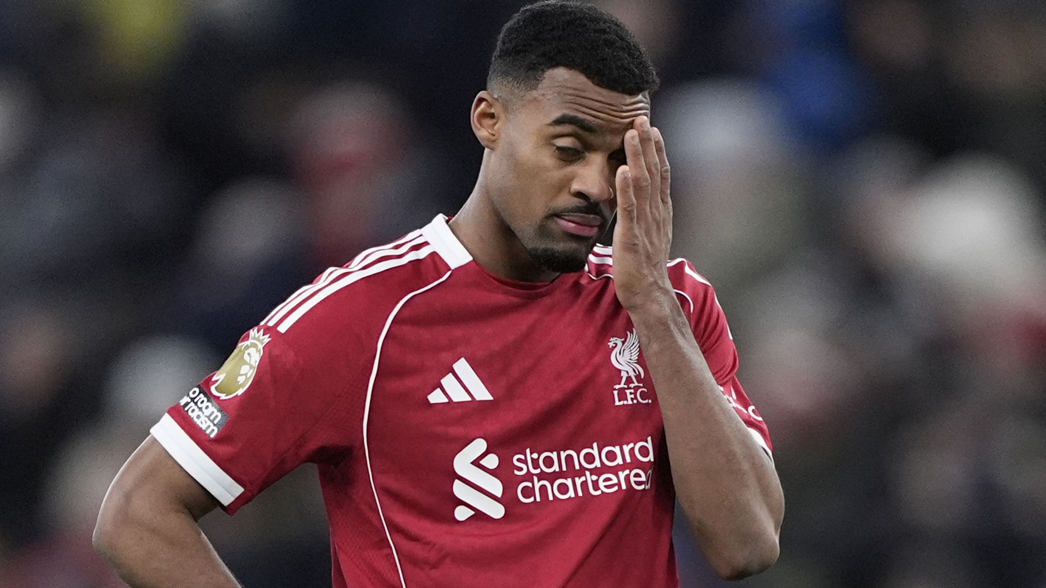 Pemain Liverpool terlihat kecewa dalam laga Liverpool vs Leeds di Liga Inggris