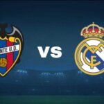 Gambar poster pertandingan Real Madrid versus Levante UD pada 17 Januari 2026 di Stadion Santiago Bernabeu untuk lanjutan La Liga Spanyol
