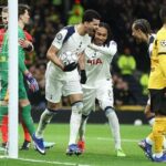 Pemain Tottenham Hotspur merayakan gol ke gawang Borussia Dortmund pada laga Liga Champions UEFA