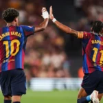 selebrasi gol barcelona atas rayo vallecano